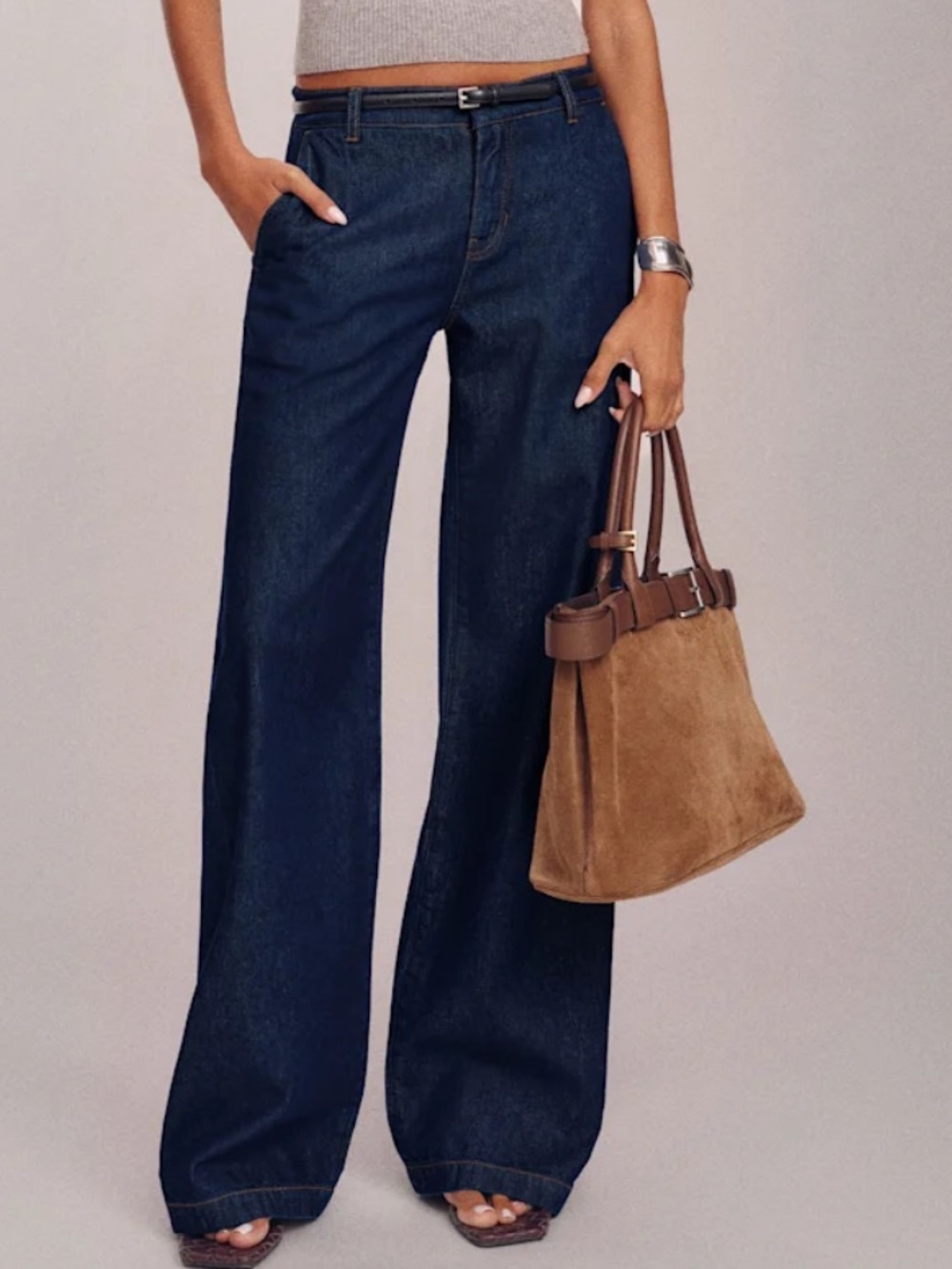 Elio Low Rise Denim Trouser
